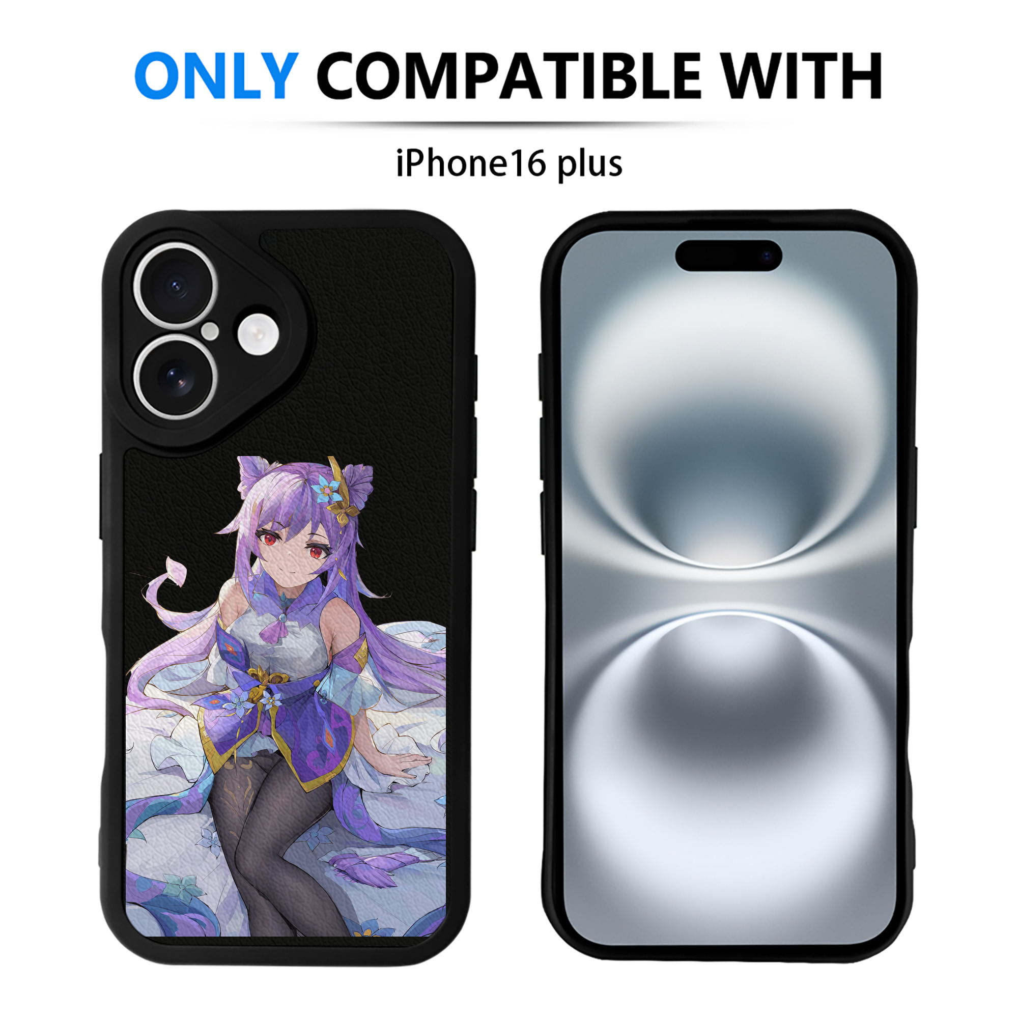 げんし神 刻晴 こくせい genshin Kokusei 【iPhone 16シリーズ対応】シリコンスマホケース（レザー調） 材質：シリコン